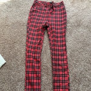 Fashion Nova Red Plaid Pants